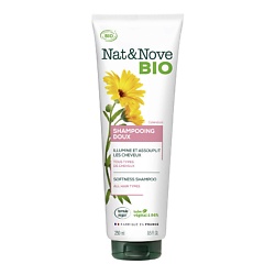 Шампунь для придания мягкости для всех типов волос Календула Nat & Nove Bio Shampoo