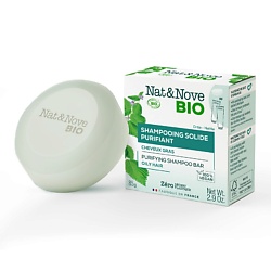 Твердый очищающий шампунь для жирных волос Nat & Nove Bio Shampoo Bar