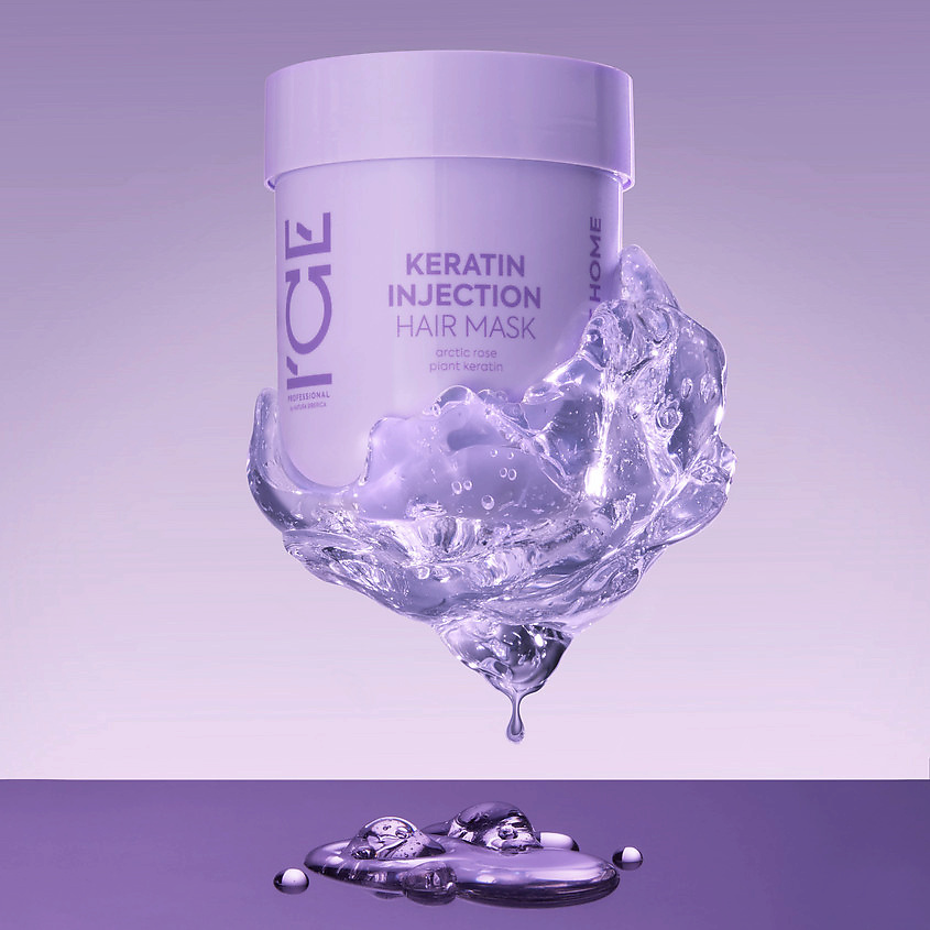 ICE BY NATURA SIBERICA Кератиновая маска для повреждённых волос Keratin Injection Hair Mask – фото 3