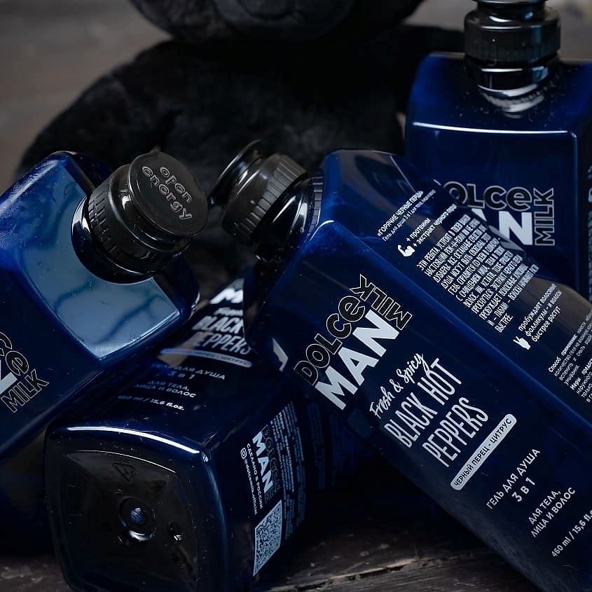 DOLCE MILK Гель для душа 3 в 1 «ГОРЯЧИЕ ЧЕРНЫЕ ПЕРЦЫ» MAN – фото 2