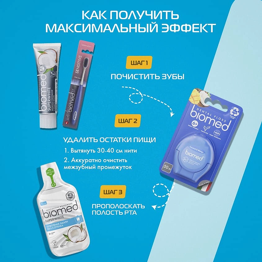 BIOMED Комплексная зубная паста "Отбеливание с кокосом" Coconut Whitening – фото 5