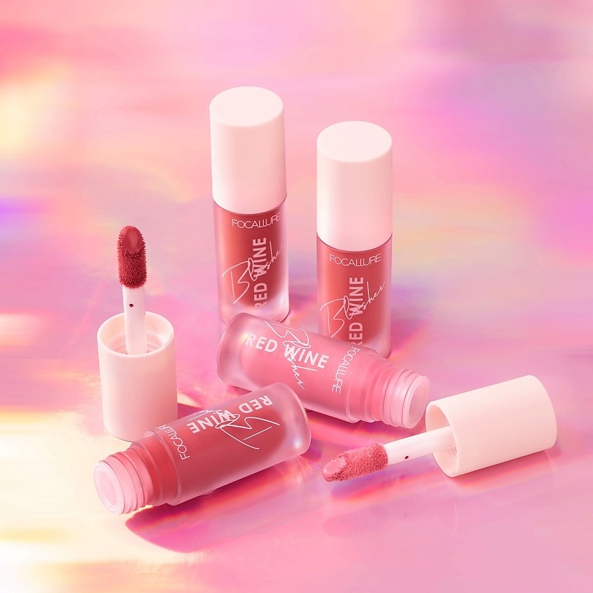 FOCALLURE Румяна жидкие Hangover Red Wine Blusher – фото 4