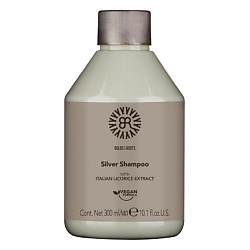 Шампунь для нейтрализации желтого оттенка светлых волос с экстрактом лакрицы, веган Silver