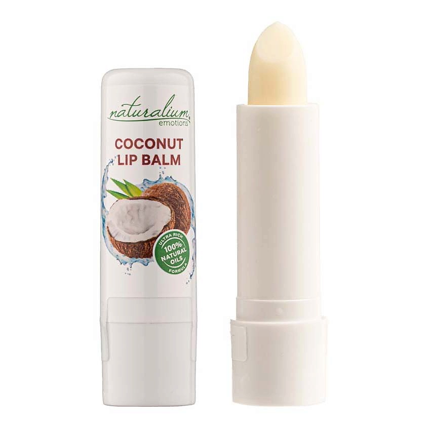 NATURALIUM Бальзам для губ питательный Райский кокос Nourishing Lip Balm Paradise Coconut – фото 3