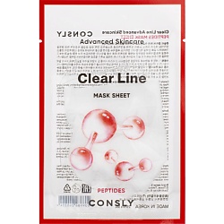 Антивозрастная тканевая маска с пептидами Clear Line Mask Sheet