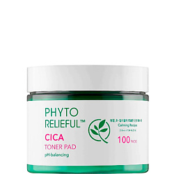 Диски для лица успокаивающие с центеллой азиатской Phyto Relieful Cica Toner Pad