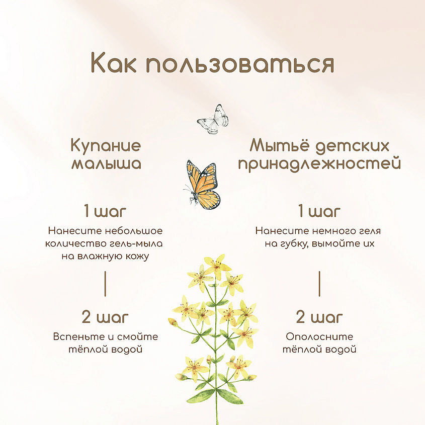 РЕЦЕПТЫ БАБУШКИ АГАФЬИ Гель-мыло увлажняющее детское с пантенолом для ухода за кожей младенца – фото 3