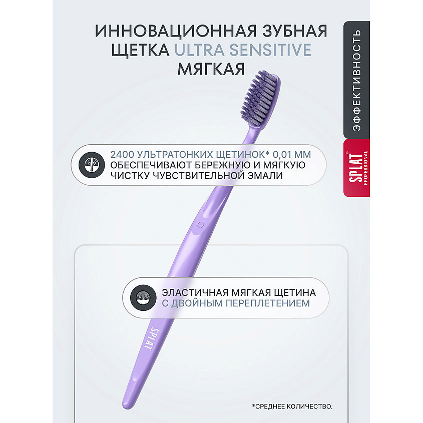 SPLAT Инновационная зубная щетка мягкая Professional Ultra Sensitive – фото 5